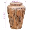 vidaXL Deko-Vase 40 x 60 cm Massivholz Teak
