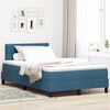 vidaXL Boxspringbett mit Matratze Dunkelblau 120 x 190 cm Samt