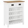 vidaXL Weinschrank 72x32x90 cm Eiche Massivholz