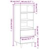 vidaXL Highboard Grau Sonoma 40x36x110 cm Holzwerkstoff