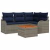 vidaXL Gartensofa-set 5 stk. Grau Poly-Rattan
