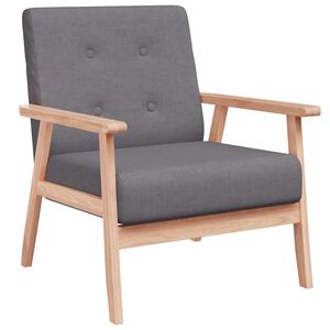 vidaXL Sessel Dunkelgrau Stoff