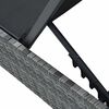 vidaXL Sonnenliege mit Kissen Grau 60 x 200 x 27cm Poly-Rattan