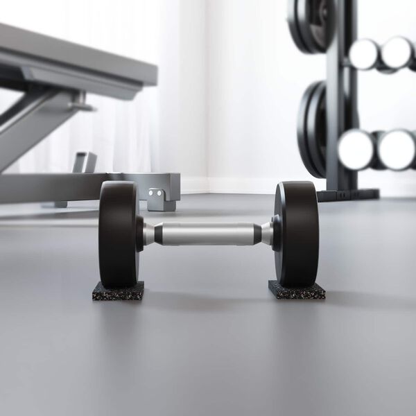 vidaXL Gummiwalze Schwarz 2000 x 10 x 0,8 cm Gummi