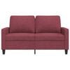 vidaXL 2-Sitzer-Sofa Weinrot 120 cm Stoff