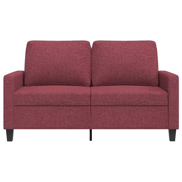 vidaXL 2-Sitzer-Sofa Weinrot 120 cm Stoff
