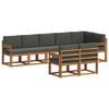 vidaXL Outdoor-Sofagarnitur 8 Stk. Natur und Anthrazit