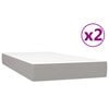 vidaXL Boxspringbett mit Matratze Hellgrau 200x200 cm Stoff