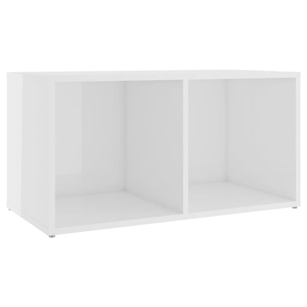 vidaXL TV-Schrank Hochglanz-Wei&szlig; 72x35x36,5 cm Holzwerkstoff