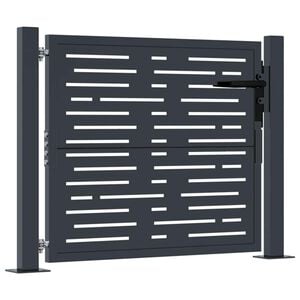 vidaXL Gartentor Anthrazit 100x75 cm Stahl Quadratisches Design