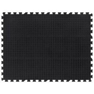 vidaXL Gummi-Bodenfliese Schwarz 12 mm 90x120 cm