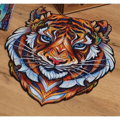 UNIDRAGON 700-tlg. Holzpuzzle Lovely Tiger Royal Size 45x56 cm