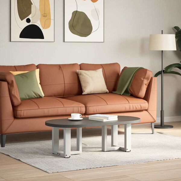 vidaXL Couchtischbeine T-Form 2 Stk. Wei&szlig; 30x25x(30-31) cm Stahl