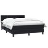 vidaXL Boxspringbett mit Matratze Schwarz 160x220 cm Samt