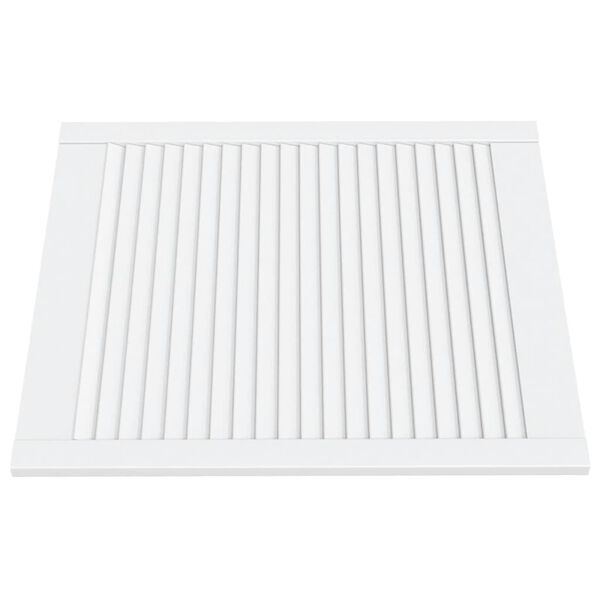 vidaXL Schrankt&uuml;ren Lamellen-Design 2 Stk. Wei&szlig; 69x59,4 cm Massivholz