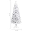 vidaXL Künstlicher Weihnachtsbaum mit Beleuchtung Weiß 240cm Glasfaser