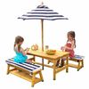 KidKraft Gartentischset mit Bank f&uuml;r Kinder Marineblau Holz 00106