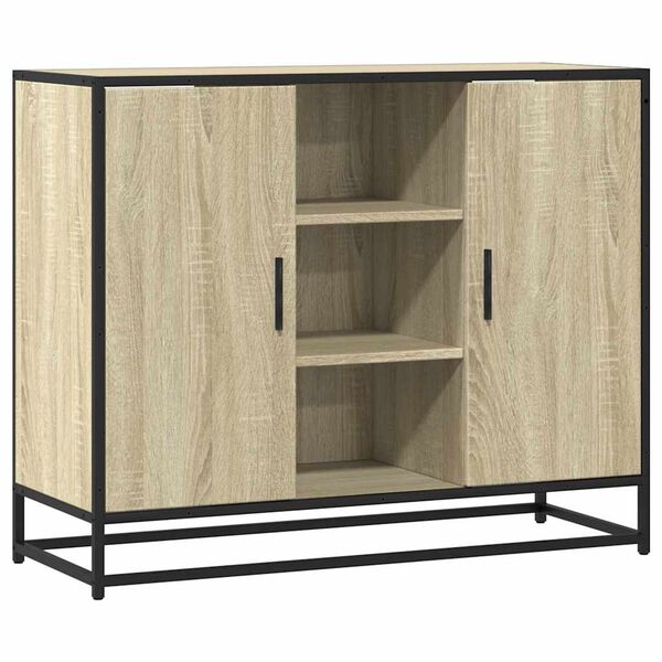vidaXL Sideboard Sonoma-Eiche 92x35x76 cm Holzwerkstoff