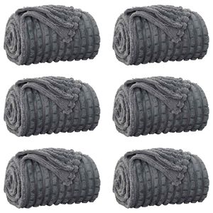 vidaXL Wohndecken 6 stk. Dunkelgrau 240 x 220 cm 9.17 kg Fleece