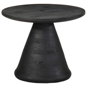 vidaXL Beistelltisch Schwarz &Oslash;50x40 cm Massivholz Mango