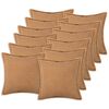 vidaXL Kissenbezug 12 pcs HOUTEN Beige 45 x 45 cm Boucl&eacute;