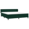 vidaXL Boxspringbett mit Matratzen Dunkelgr&uuml;n 180x210 cm Samt