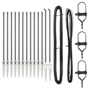 vidaXL Zaunpfosten 13 pcs Grau Stahl