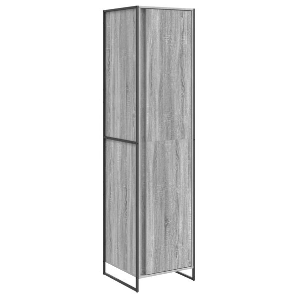 vidaXL Warderobe 2 pcs Graues Sonoma 50 x 50 x 200 cm Holzwerkstoff
