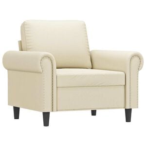 vidaXL Sessel Creme 60 cm Kunstleder