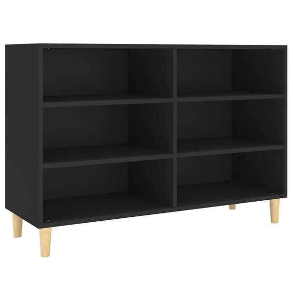 vidaXL Sideboard Schwarz 103,5x35x70 cm Holzwerkstoff