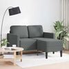 vidaXL 2-Sitzer-Sofa mit Chaiselongue L-f&ouml;rmig Dunkelgrau 125 cm Stoff