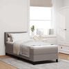 vidaXL Boxspringbett mit Matratze Taupe 200 x 80 cm Polyester