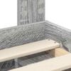 vidaXL Bettrahmen Graues Sonoma 135 x 190 cm Massives Kiefernholz