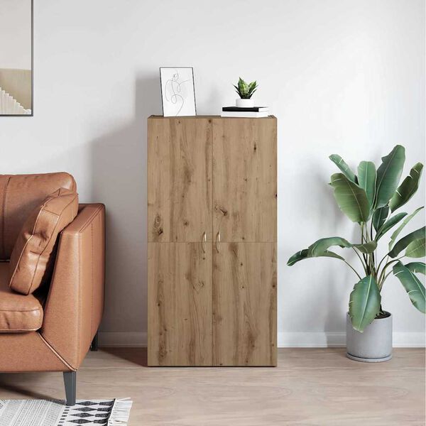 vidaXL B&uuml;roschrank mit Regal Altholz 60 x 32 x 115 cm Holzwerkstoff