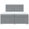 vidaXL Boxspringbett mit Matratze Hellgrau 200x200 cm Stoff