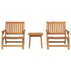 vidaXL Outdoortisch-Set 3 pcs Braun Massivholz Akazie