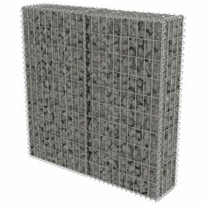 vidaXL Gabionenwand mit Abdeckung Verzinkter Stahl 100&times;20&times;100 cm