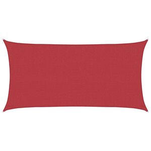 vidaXL Sonnensegel 160 g/m&sup2; Rot 2x3,5 m HDPE
