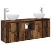 vidaXL Badezimmerschrank-Set 3 stk. Altholz 49,5 x 35 x 63 cm