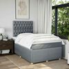 vidaXL Boxspringbett mit Matratze Hellgrau 120x200 cm Stoff
