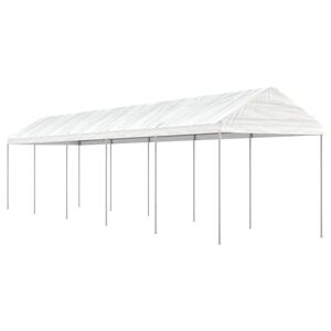 vidaXL Pavillon mit Dach Wei&szlig; 11,15x2,28x2,69 m Polyethylen