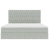 vidaXL Bett mit Stauraum und LED mit LED Hellgrau 160 x 200 cm Samt