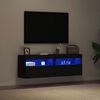 vidaXL TV-Wandregal Schwarze Eiche 60 x 30 x 40 cm Holzwerkstoff