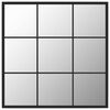 vidaXL Wandspiegel Schwarz 60x60 cm Metall