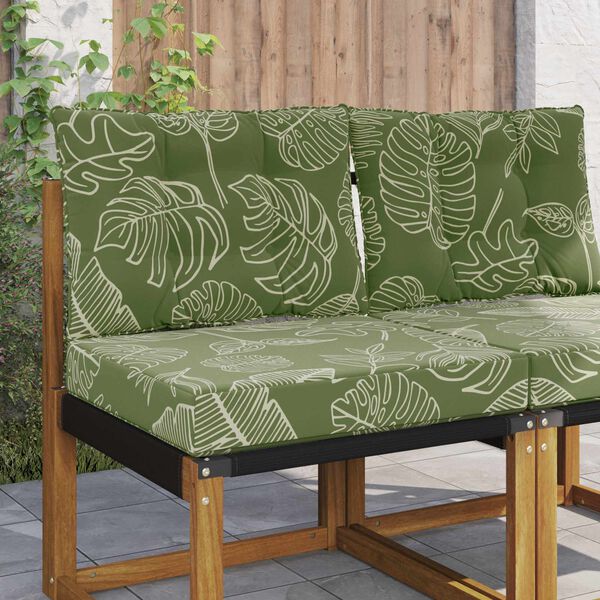 vidaXL Sofakissen f&uuml;r drau&szlig;en 2 pcs Blattdesign Polyester