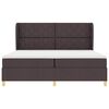 vidaXL Boxspringbett mit Matratze Dunkelbraun 200 x 200 cm Stoff