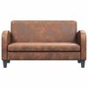 vidaXL Sofa 2-Sitzer Wildleder-Optik Braun
