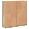 vidaXL B&uuml;cherschrank mit T&uuml;ren Sonoma-Eiche 136x37x142cm Holzwerkstoff
