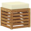 vidaXL Outdoor Hocker Bank Massivholz Akazie Natur