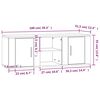 vidaXL TV-Schrank Grau Sonoma 100x31,5x35 cm Holzwerkstoff